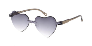K6654HRT Kid's Plastic Heart Crystal Frame w/ Two Tone Lens