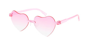 K6654HRT Kid's Plastic Heart Crystal Frame w/ Two Tone Lens