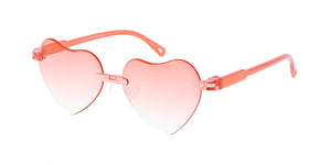 K6654HRT Kid's Plastic Heart Crystal Frame w/ Two Tone Lens