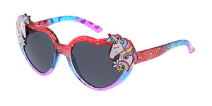K6659HRT Kids' Plastic Heart Frame w/ Unicorn Accents