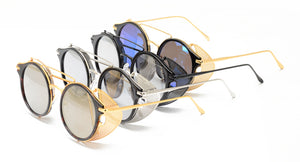 4158RV Unisex Combo Swivel Side Cover Steampunk Frame w/ Color Mirror Lens