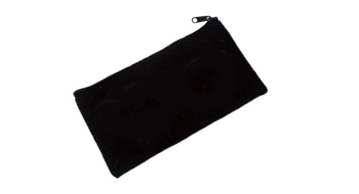 P2015-BLK Black Zipper Pouch