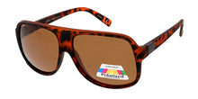 POLF1012 Unisex Plastic Large Square Frame w/ Polarized Lens