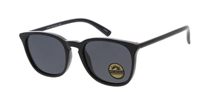 POLF1022 Unisex Plastic Medium Rounded Rectangular Hipster Frame w/ Polarized Lens