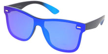 POLF1028REV Plastic Medium Rectangular Shield Frame w/ Polarized Spectrum Color Mirror Lens