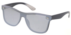 POLF1028REV Plastic Medium Rectangular Shield Frame w/ Polarized Spectrum Color Mirror Lens