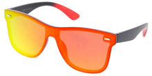 POLF1028REV Plastic Medium Rectangular Shield Frame w/ Polarized Spectrum Color Mirror Lens