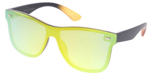 POLF1028REV Plastic Medium Rectangular Shield Frame w/ Polarized Spectrum Color Mirror Lens