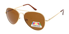 POLM3007 Unisex Metal Aviator w/ Polarized Lens