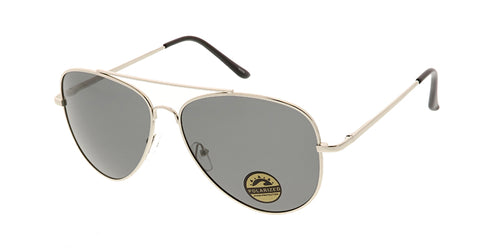 POLM3009 Unisex Metal Large Aviator w/ Polarized Lens