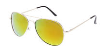 POLM3010RV Unisex Metal Aviator w/ Polarized Color Mirror Lens