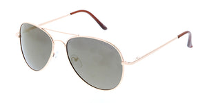 POLM3010RV Unisex Metal Aviator w/ Polarized Color Mirror Lens