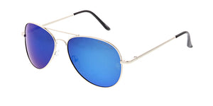 POLM3010RV Unisex Metal Aviator w/ Polarized Color Mirror Lens