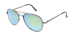 POLM3010RV Unisex Metal Aviator w/ Polarized Color Mirror Lens