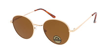 POLM3020 Unisex Metal Medium Round Classic Hipster Frame w/ Polarized Lenses