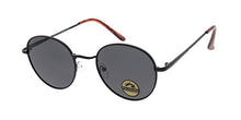 POLM3020 Unisex Metal Medium Round Classic Hipster Frame w/ Polarized Lenses