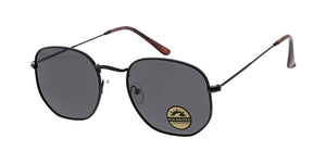 POLM3021 Unisex Metal Medium Classic Rounded Square Hipster Frame w/ Polarized Lenses