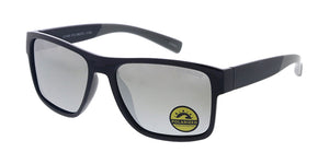 POLS2024 Men's Casual Plastic Rectangular Frame w/ Polarized Color Mirror Lens