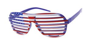 PT635 Novelty American Flag USA Print Shutter Shades